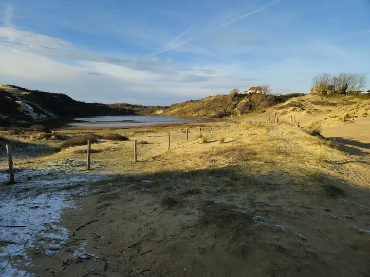 Oostnieuwkerke duinen wandeling in de koude (België)